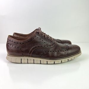 Cole Haan Men's ZeroGrand Wingtip Oxford C26323 - British Tan Size 13